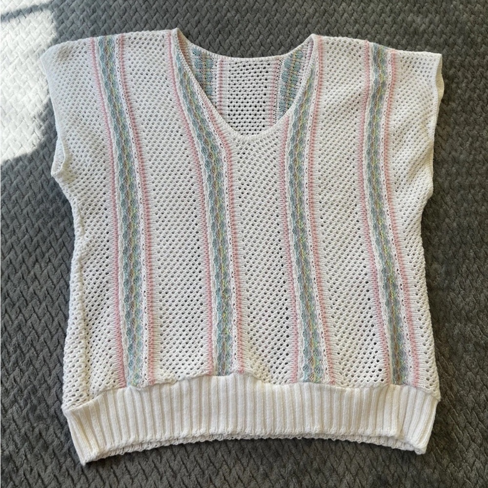 clifton place 100% cotton Knit sweater Blouse Size M